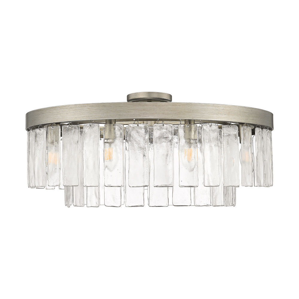 Golden Lighting Ciara 9-light Semi-Flush Mount in Peruvian Silver